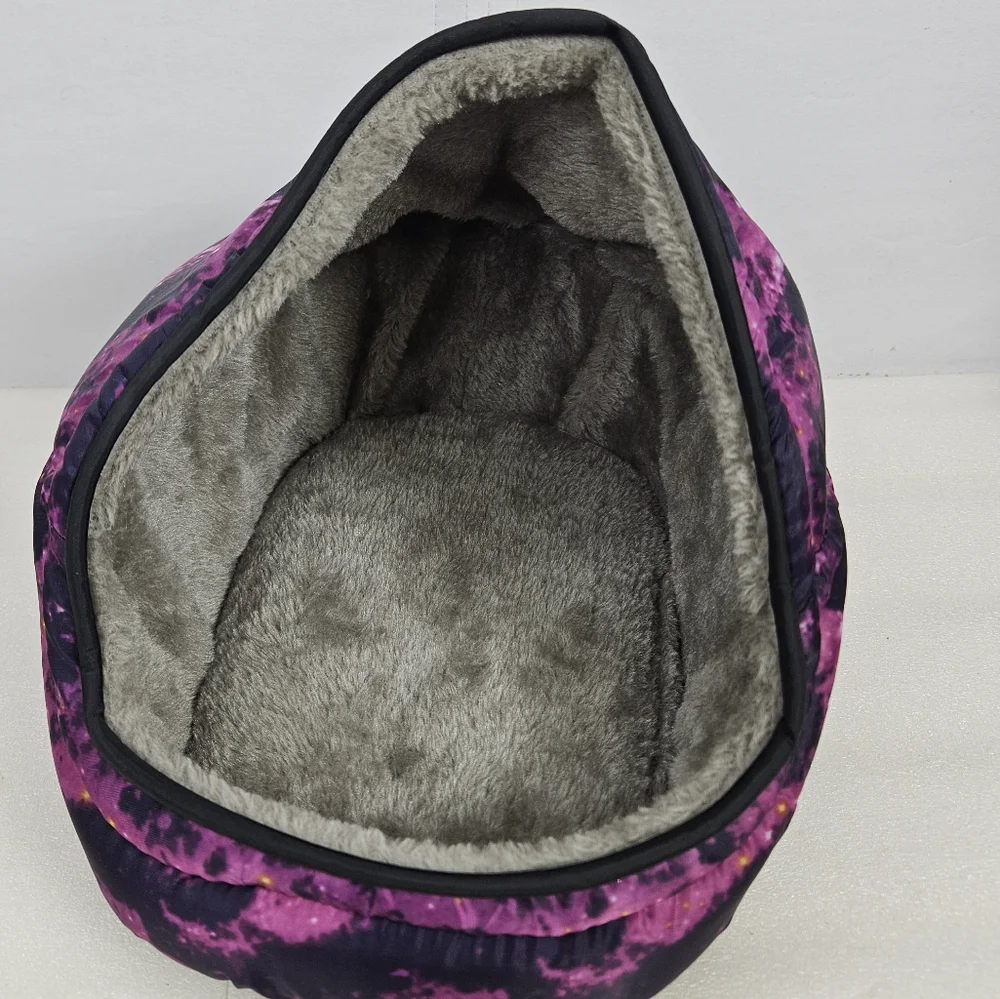 Cozy Purple Pet Cave Bed